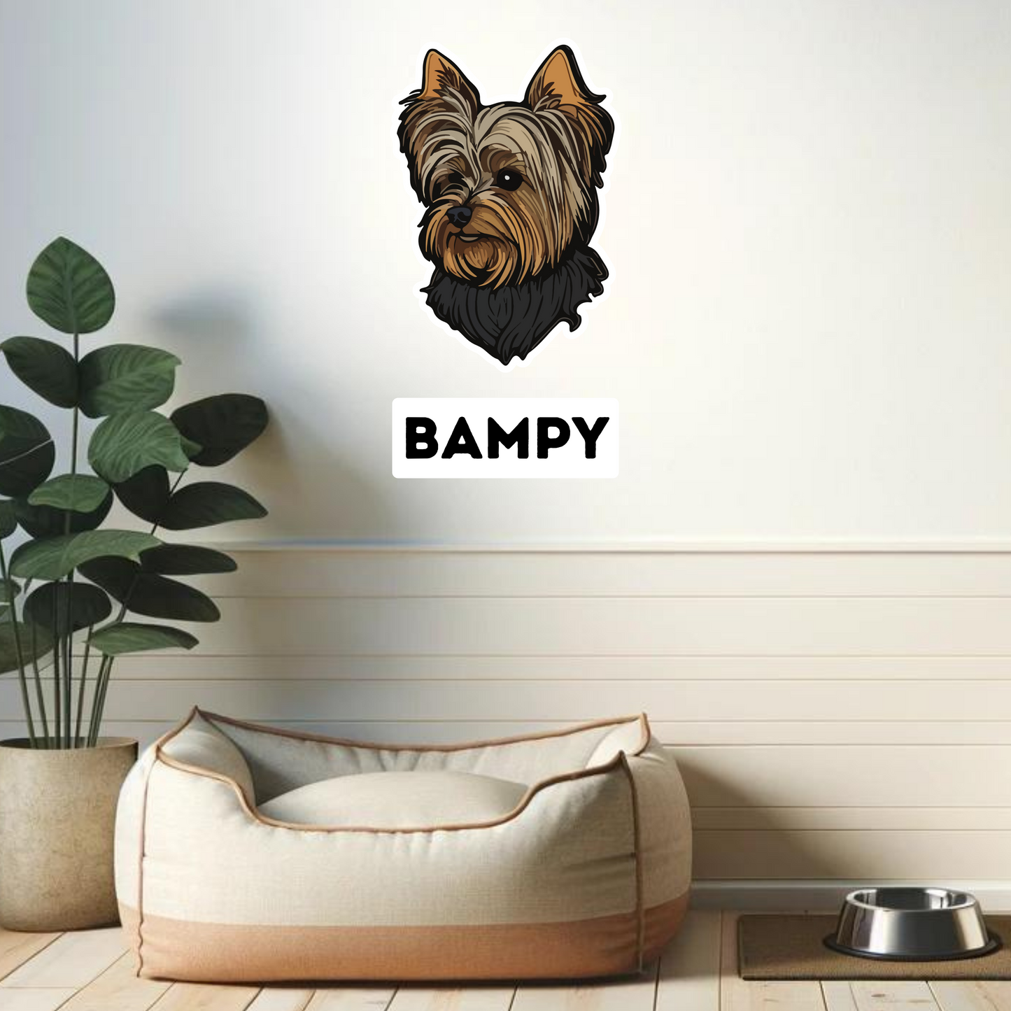 Textile Wall Sticker – “Yorkshire Terrier"