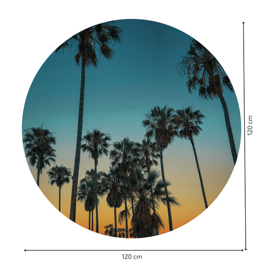 Round Wall Sticker – “Palm Trees 2"