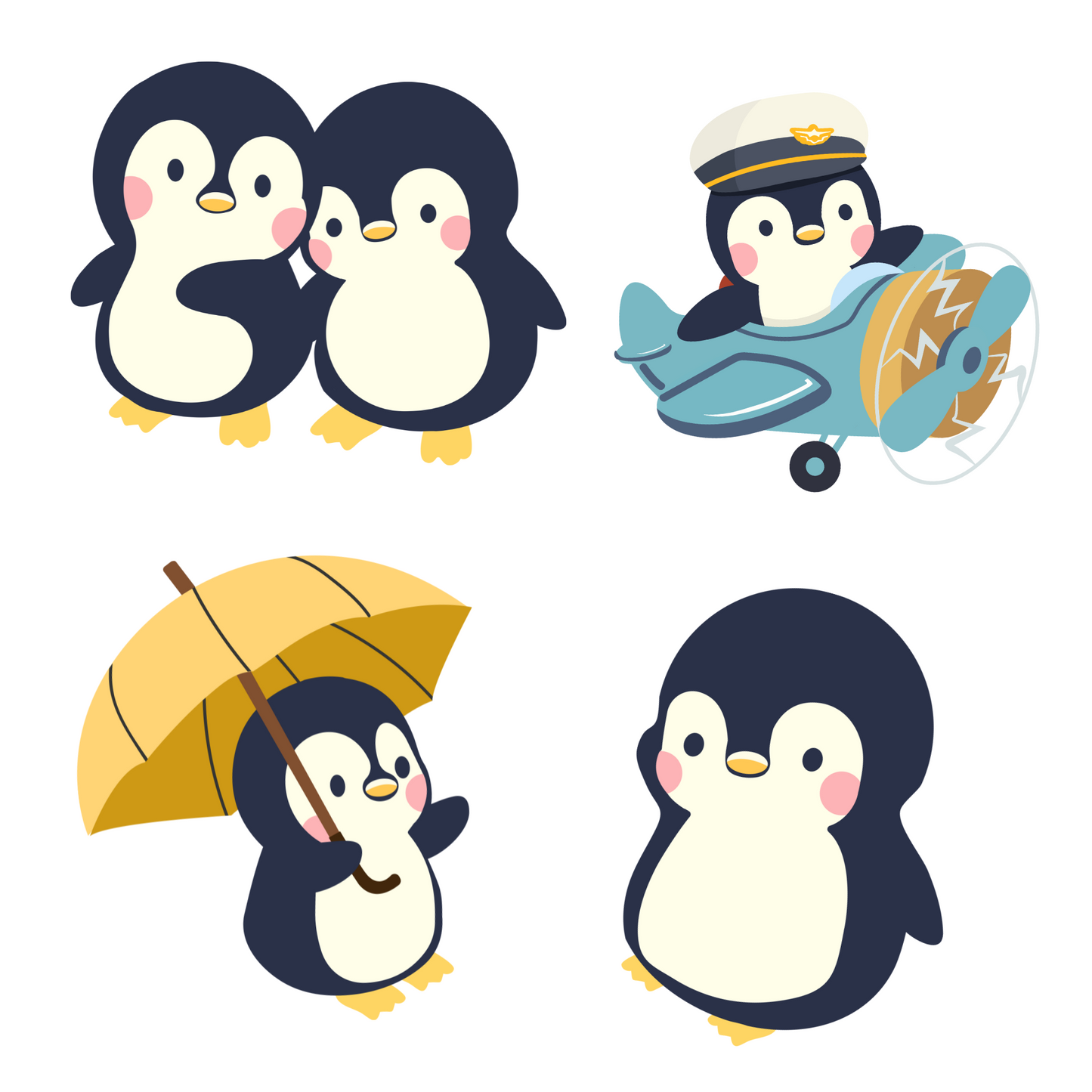 Children’s Measuring Textile Wall Sticker – Penguins