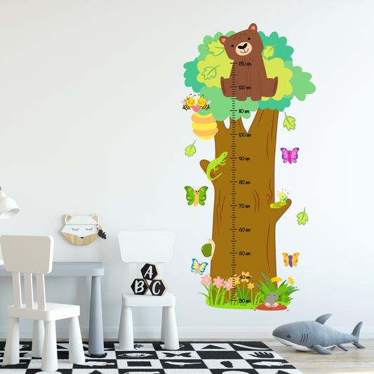 Children’s Measuring Textile Wall Sticker – Tree with Animals