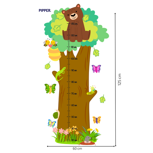 Children’s Measuring Textile Wall Sticker – Tree with Animals