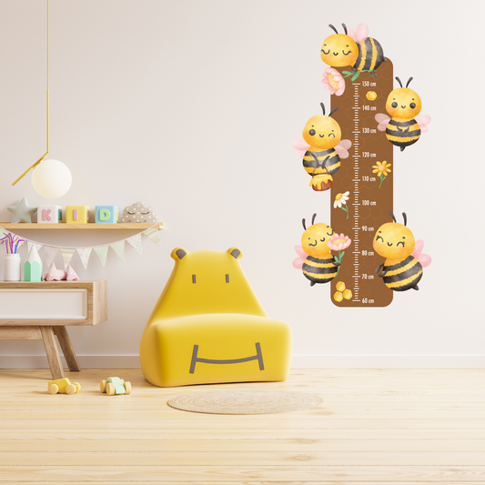 Children’s Measuring Textile Wall Sticker – Bees