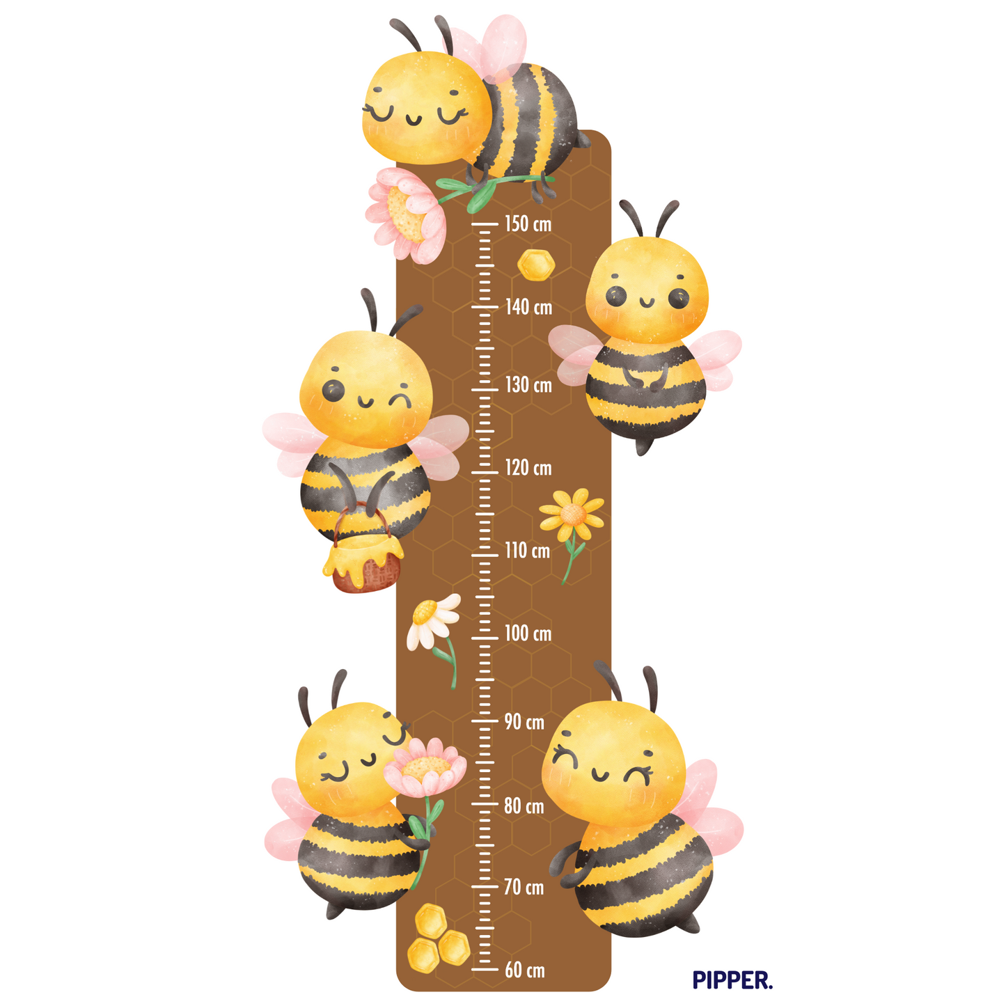 Children’s Measuring Textile Wall Sticker – Bees