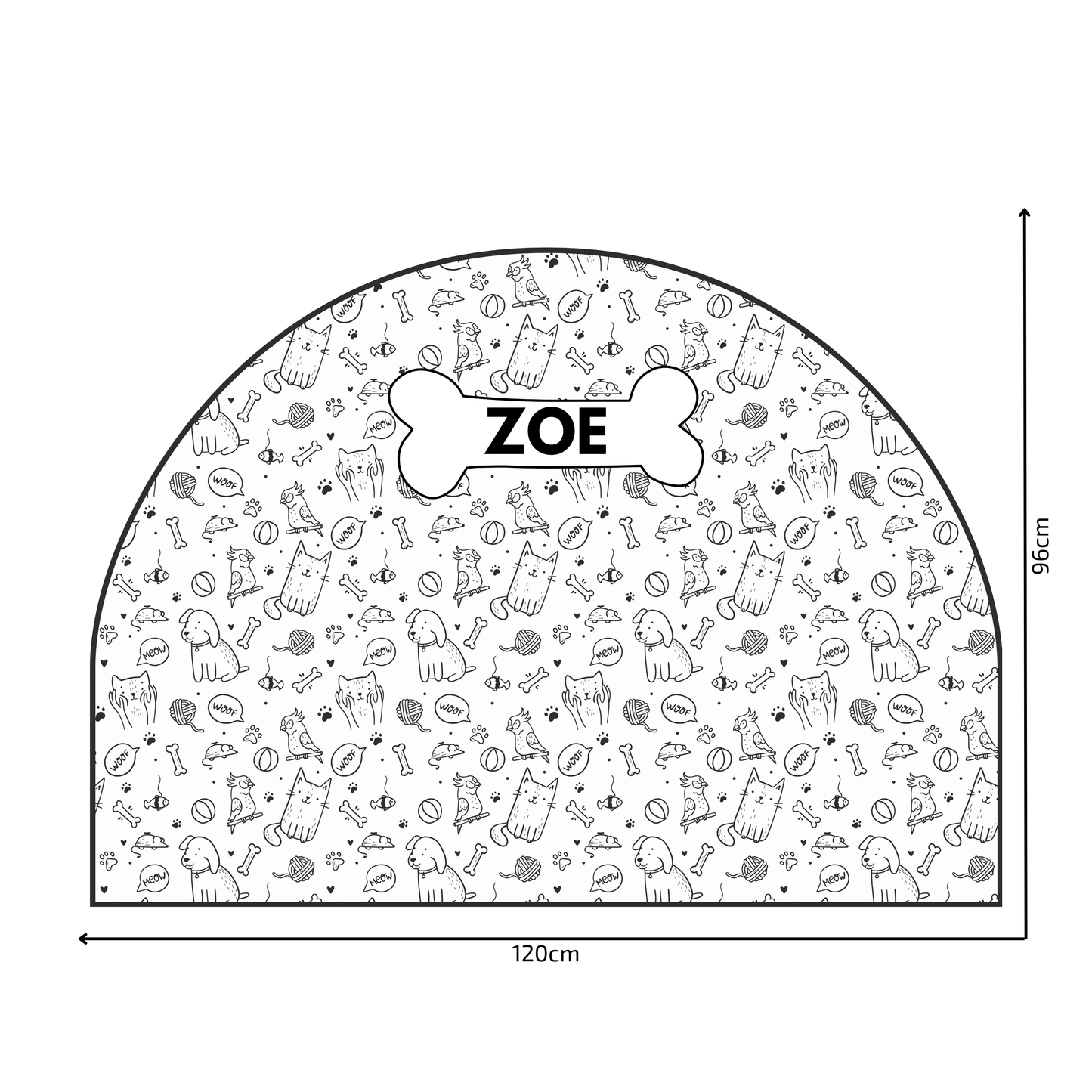 Protective Textile Wall Sticker – Arch – Animals