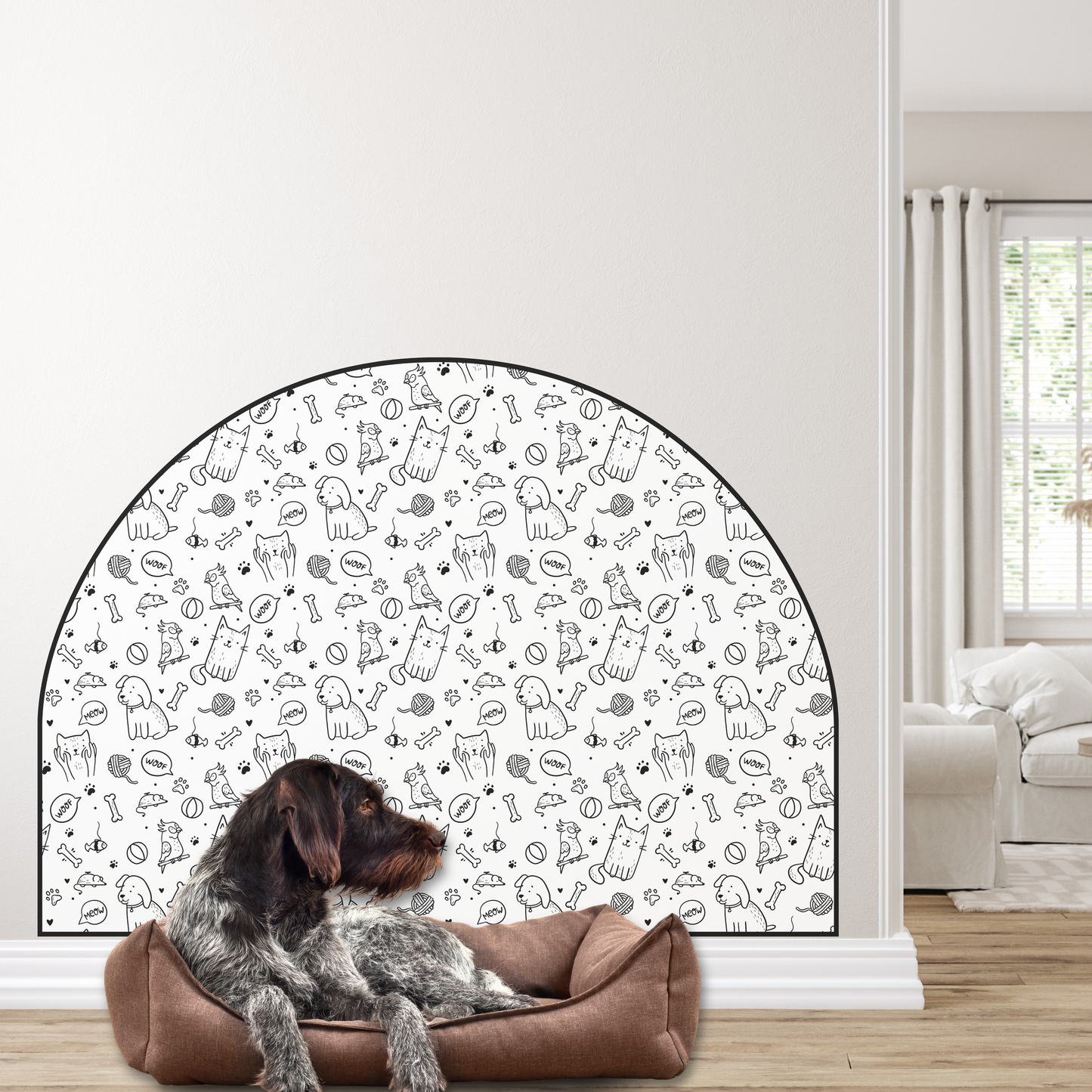Protective Textile Wall Sticker – Arch – Animals
