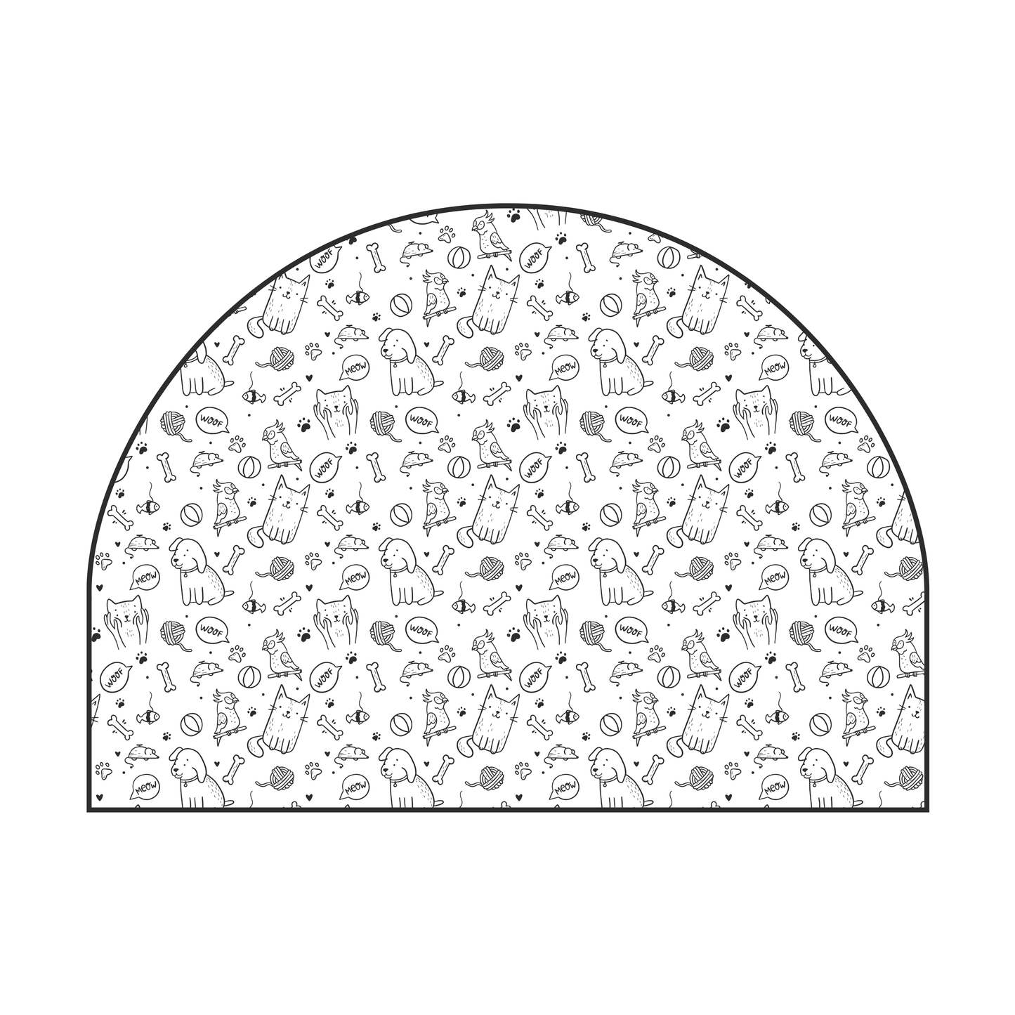 Protective Textile Wall Sticker – Arch – Animals