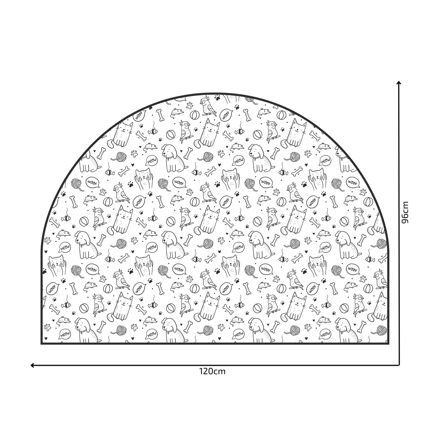 Protective Textile Wall Sticker – Arch – Animals