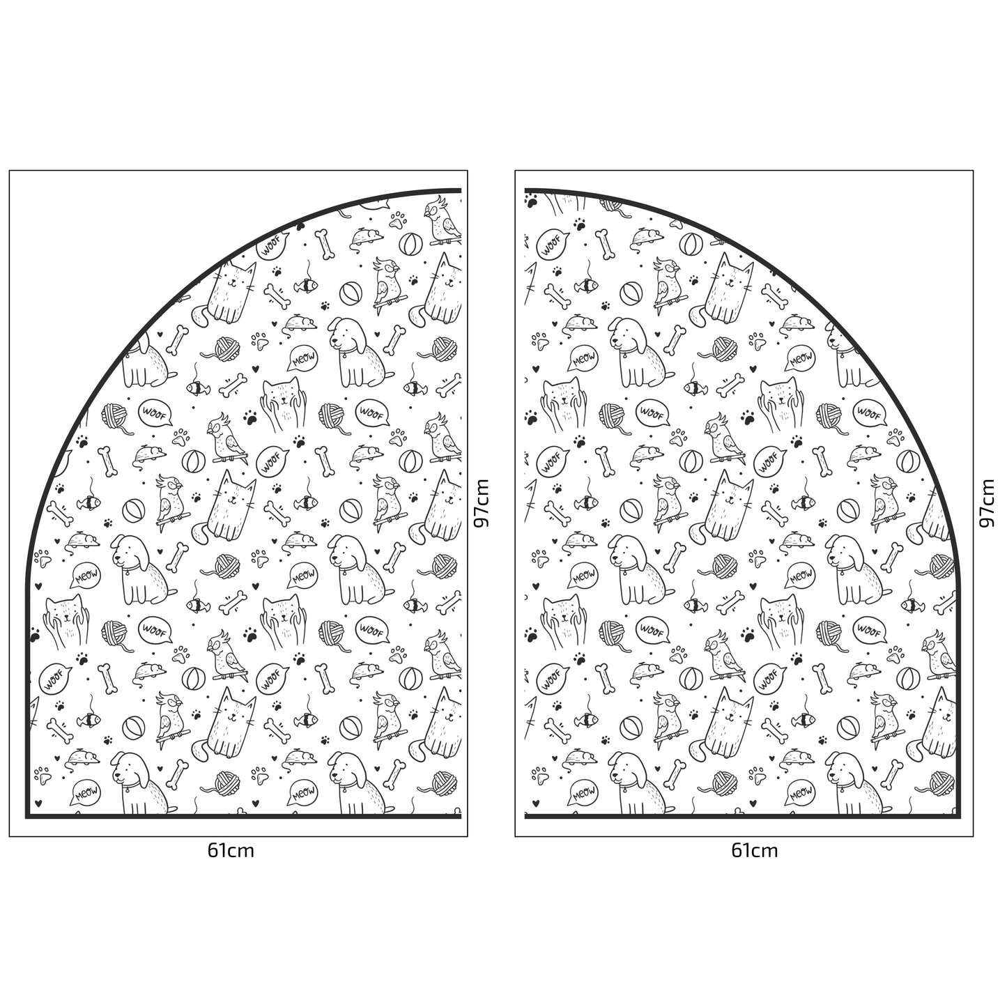 Protective Textile Wall Sticker – Arch – Animals