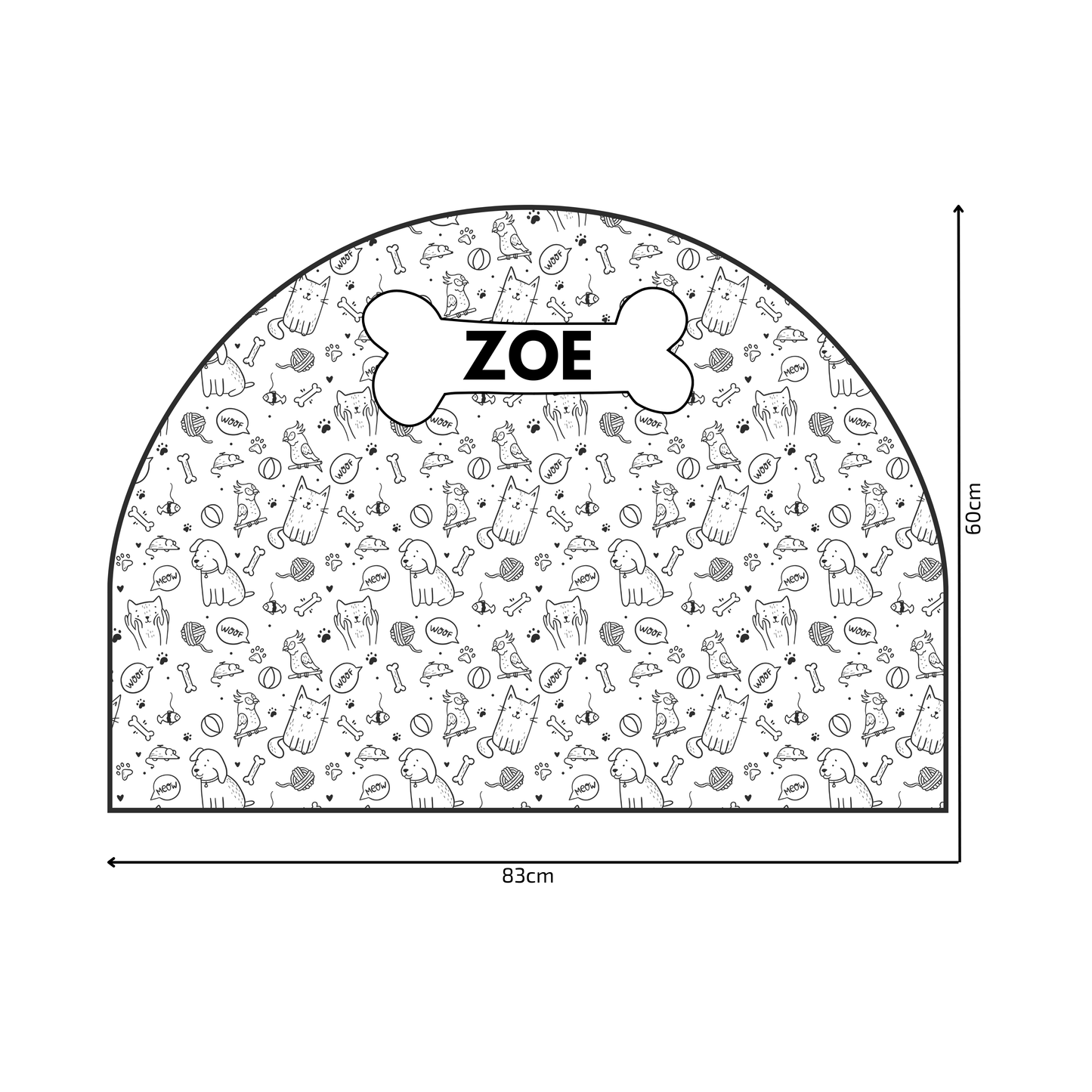 Protective Textile Wall Sticker – Arch – Animals