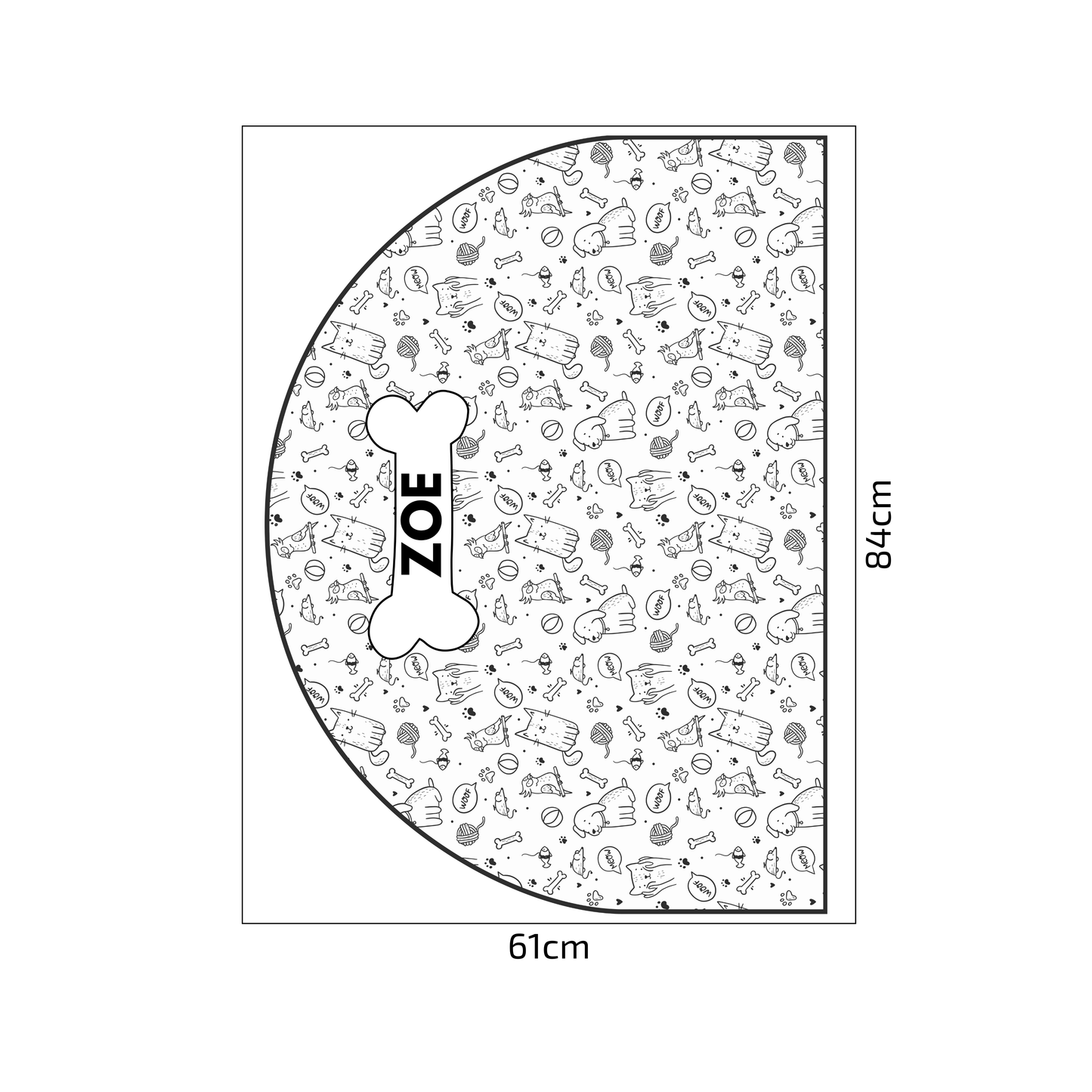 Protective Textile Wall Sticker – Arch – Animals