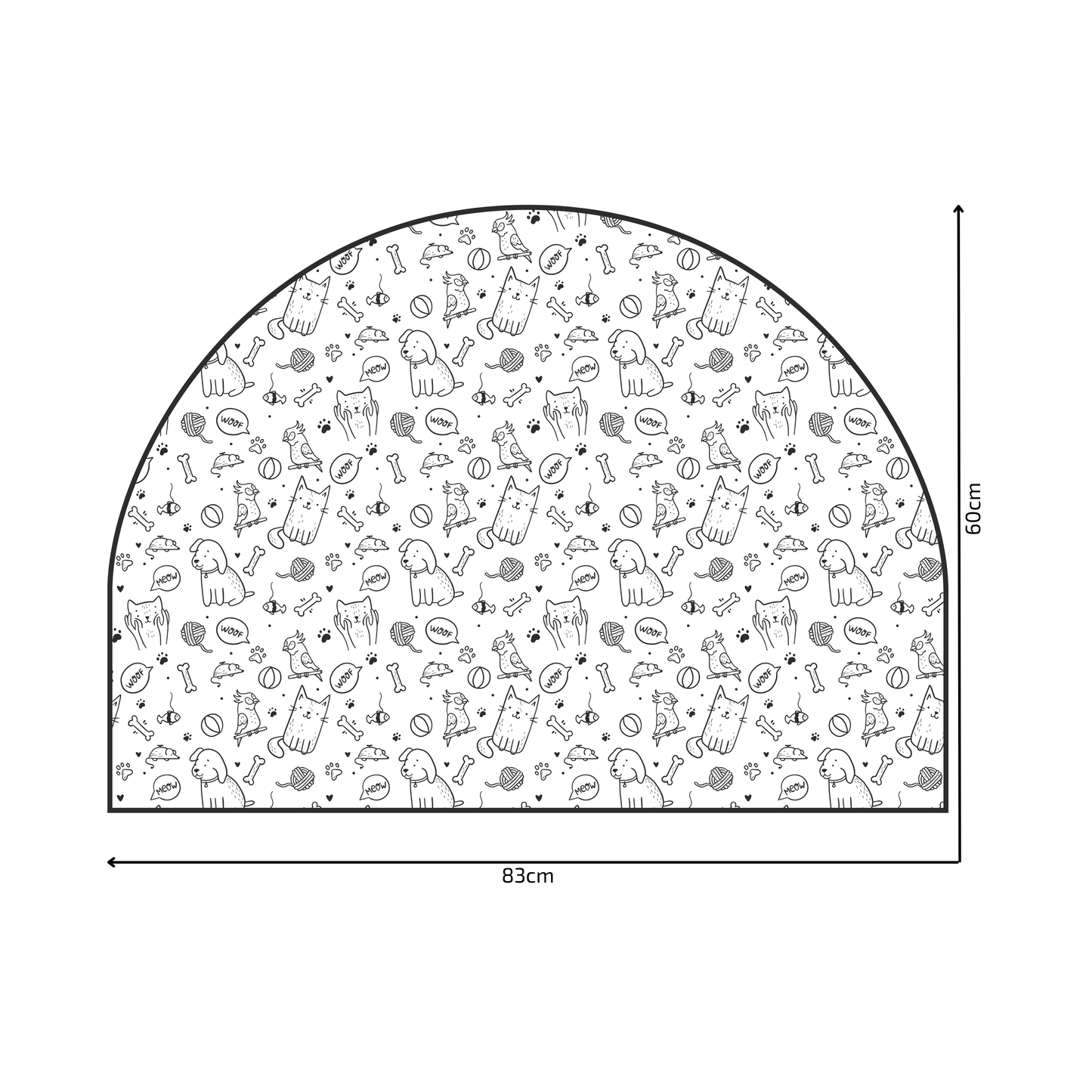 Protective Textile Wall Sticker – Arch – Animals