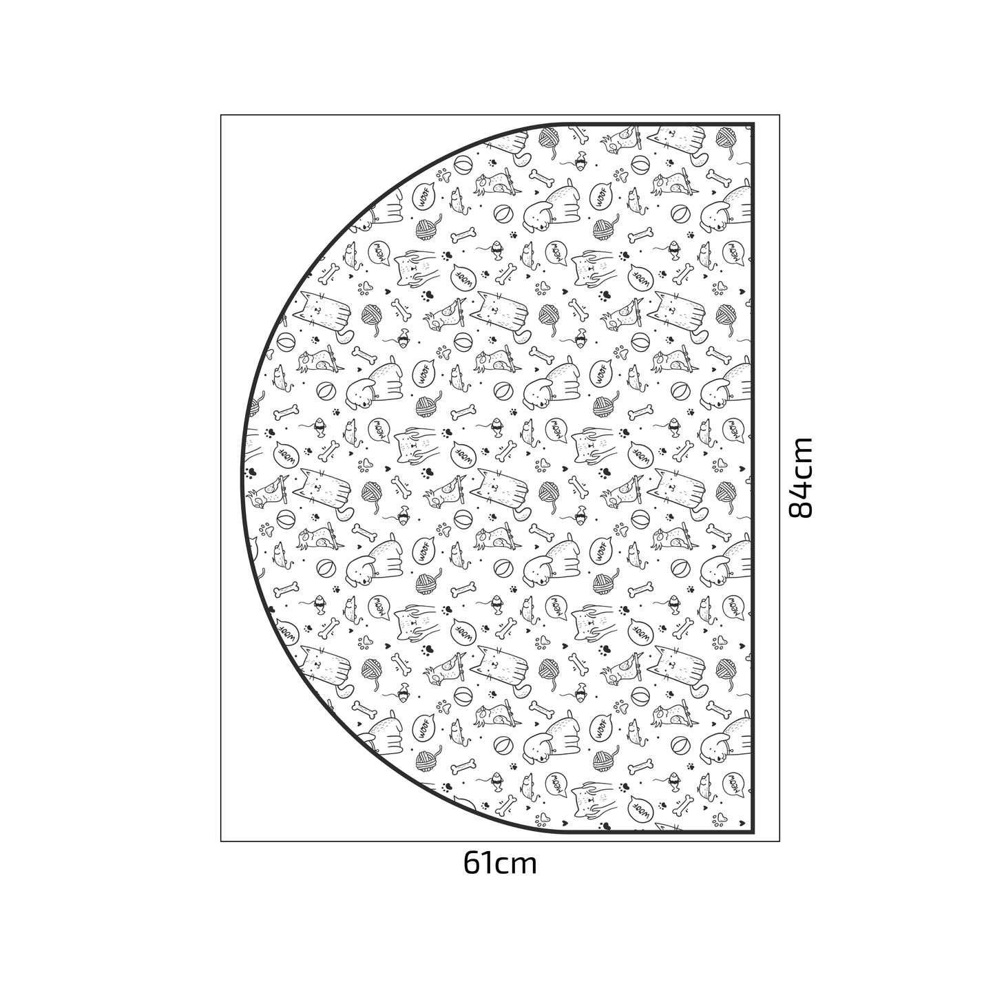 Protective Textile Wall Sticker – Arch – Animals