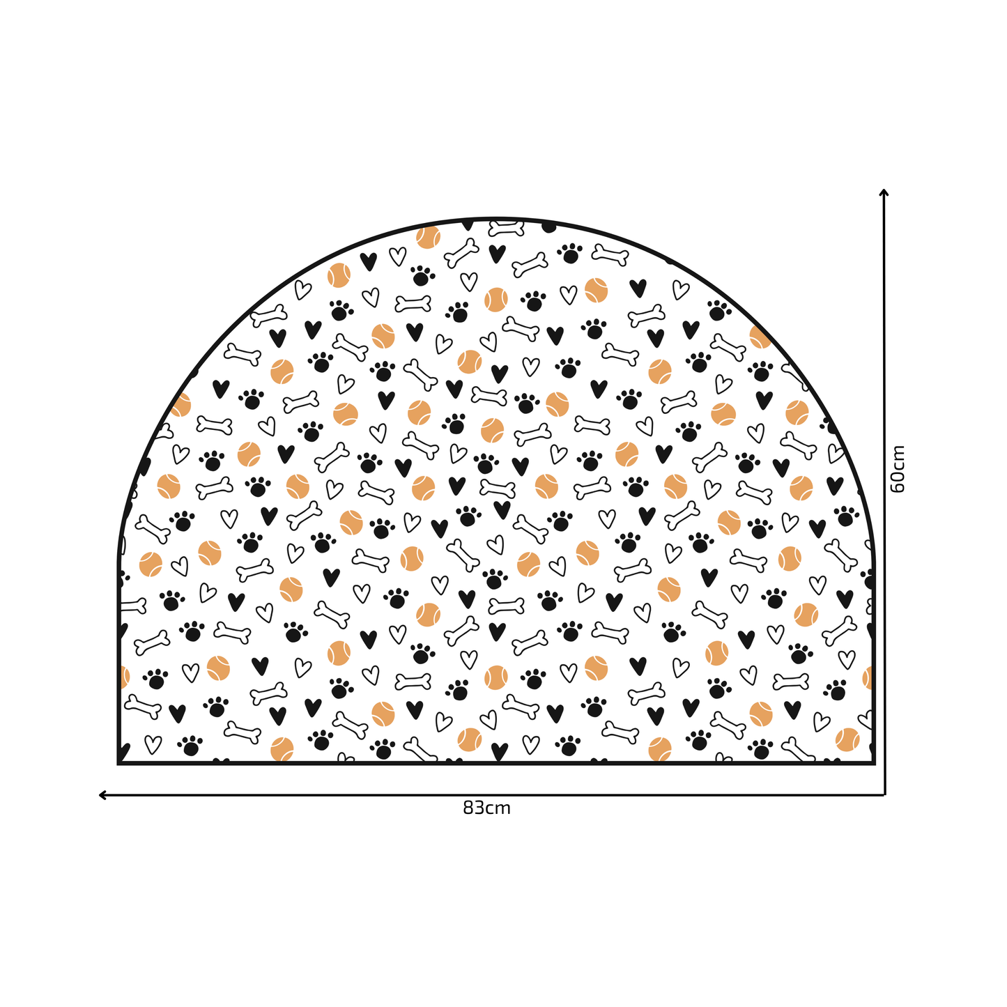 Protective Textile Wall Sticker – Arch – Balls