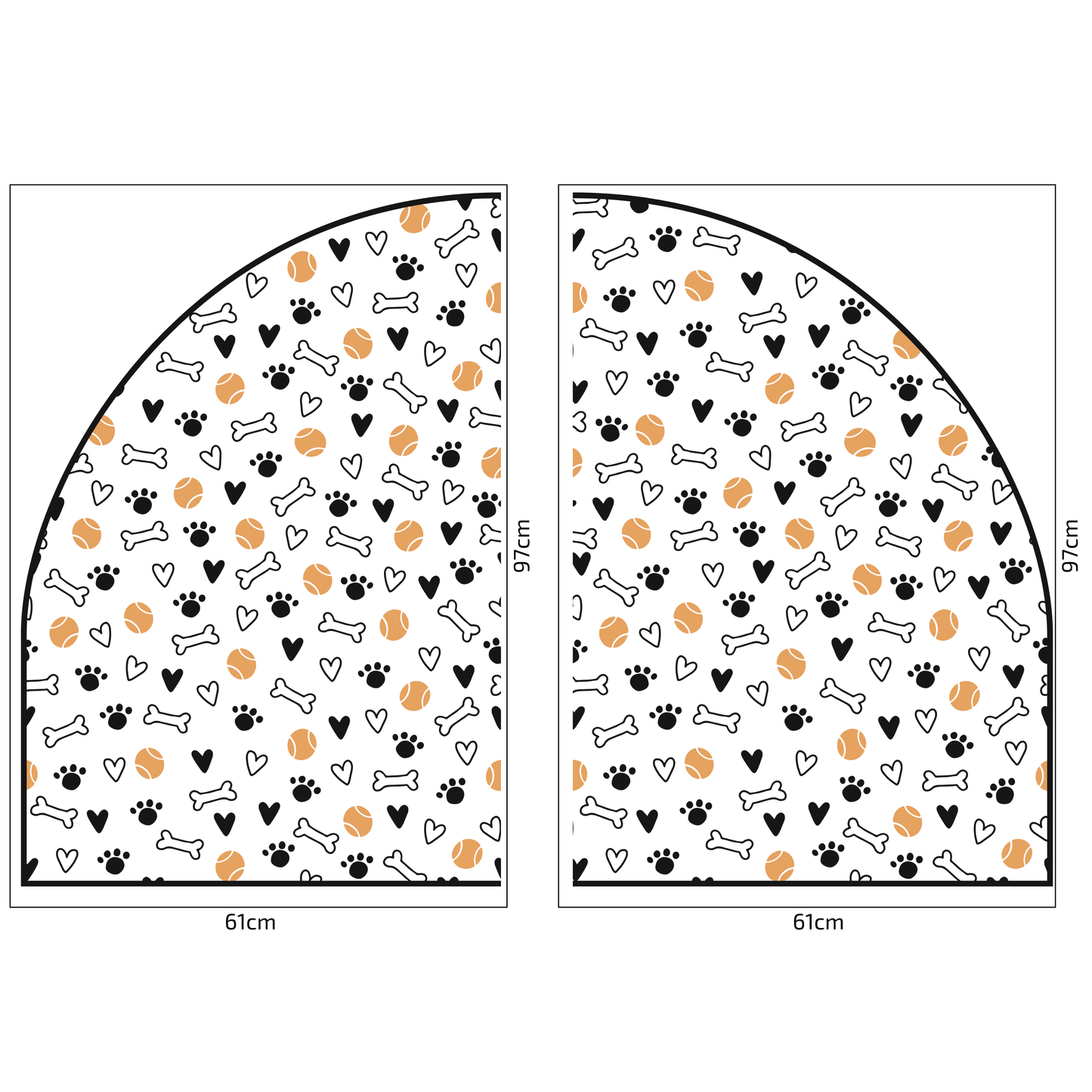 Protective Textile Wall Sticker – Arch – Balls