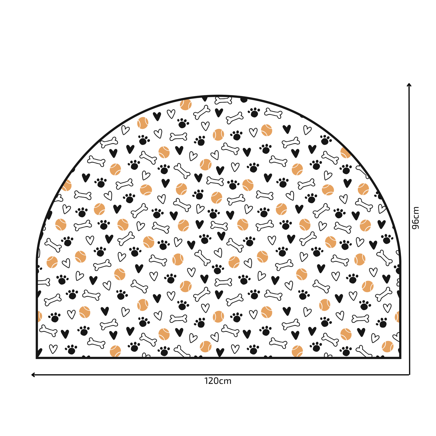 Protective Textile Wall Sticker – Arch – Balls