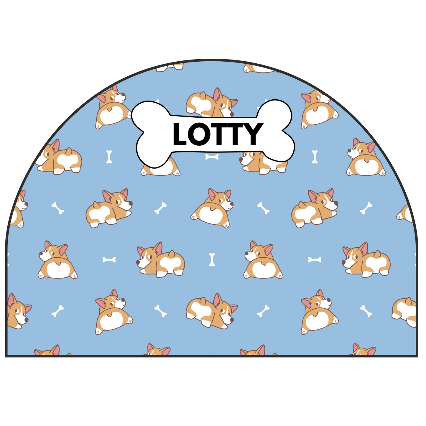Protective Textile Wall Sticker – Arch – Corgi