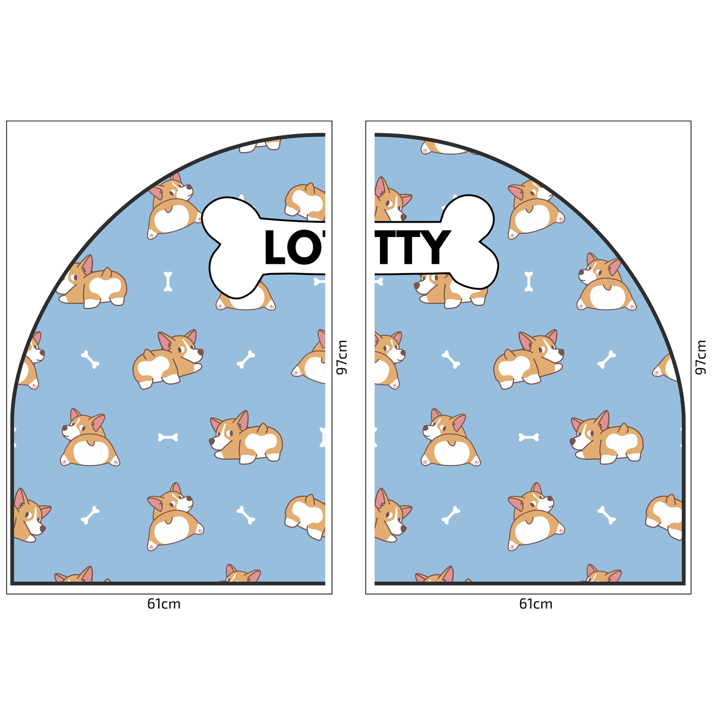 Protective Textile Wall Sticker – Arch – Corgi