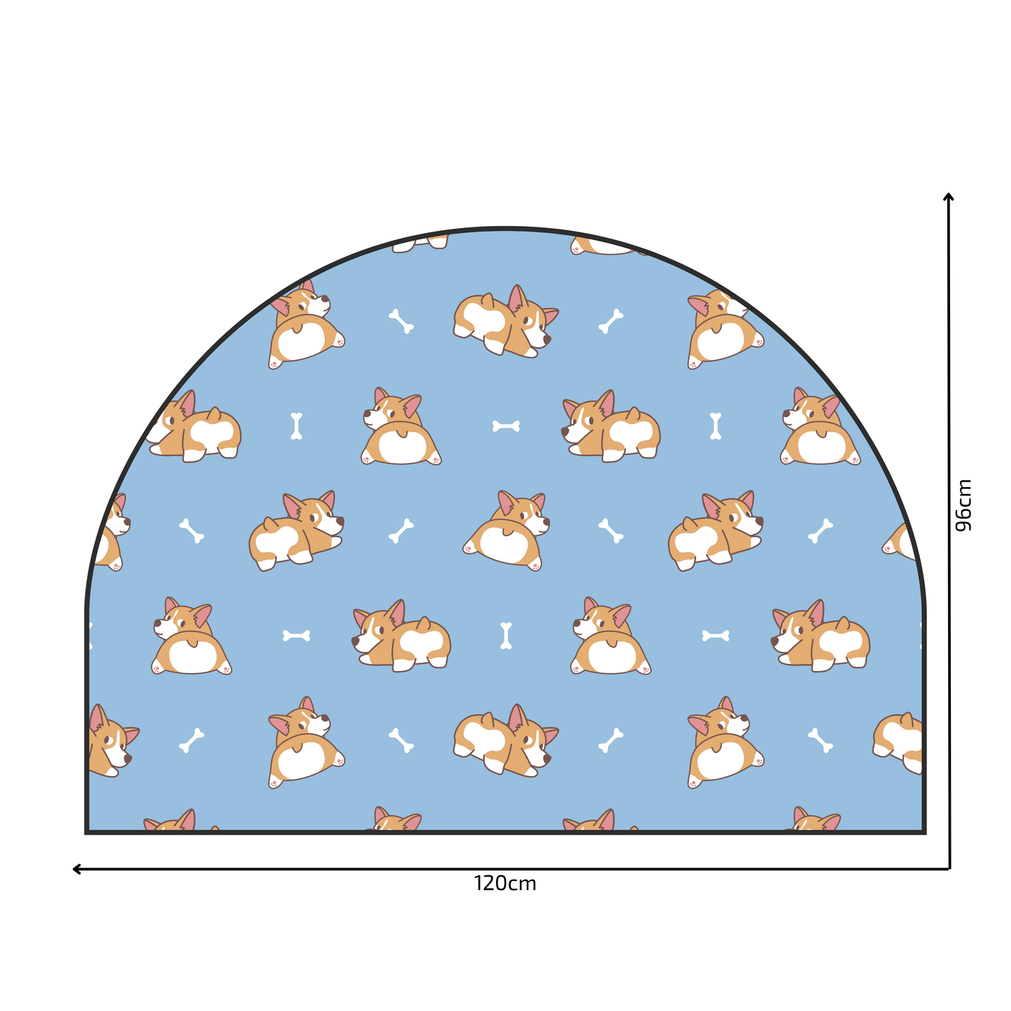 Protective Textile Wall Sticker – Arch – Corgi