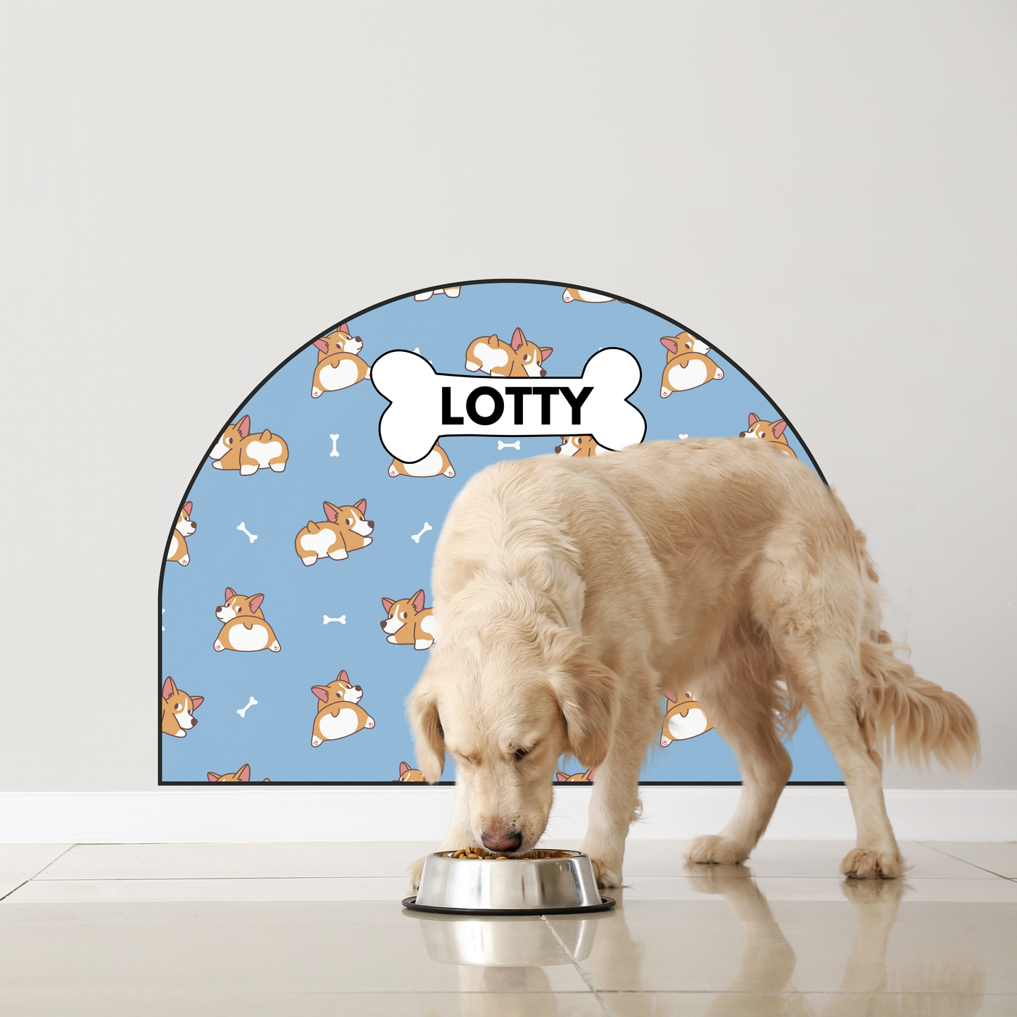 Protective Textile Wall Sticker – Arch – Corgi