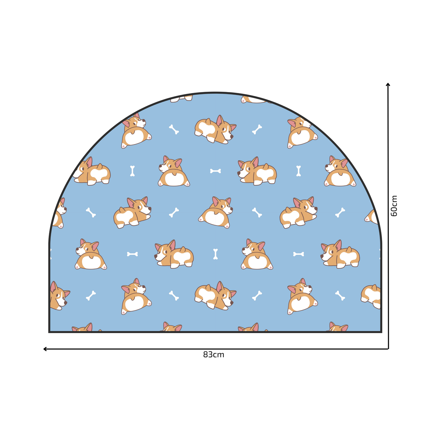 Protective Textile Wall Sticker – Arch – Corgi