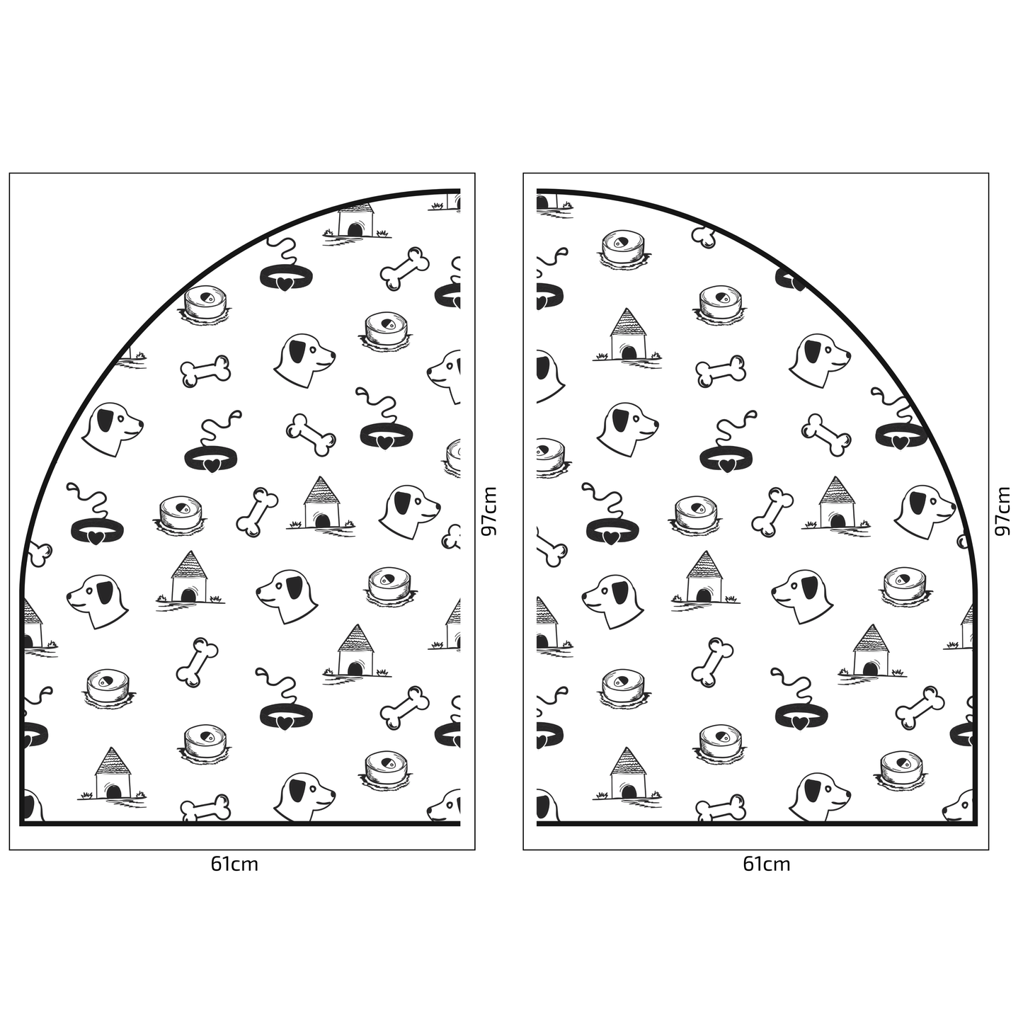 Protective Textile Wall Sticker – Arch – Dog Collars