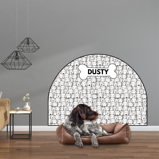 Protective Textile Wall Sticker – Arch – Dogs