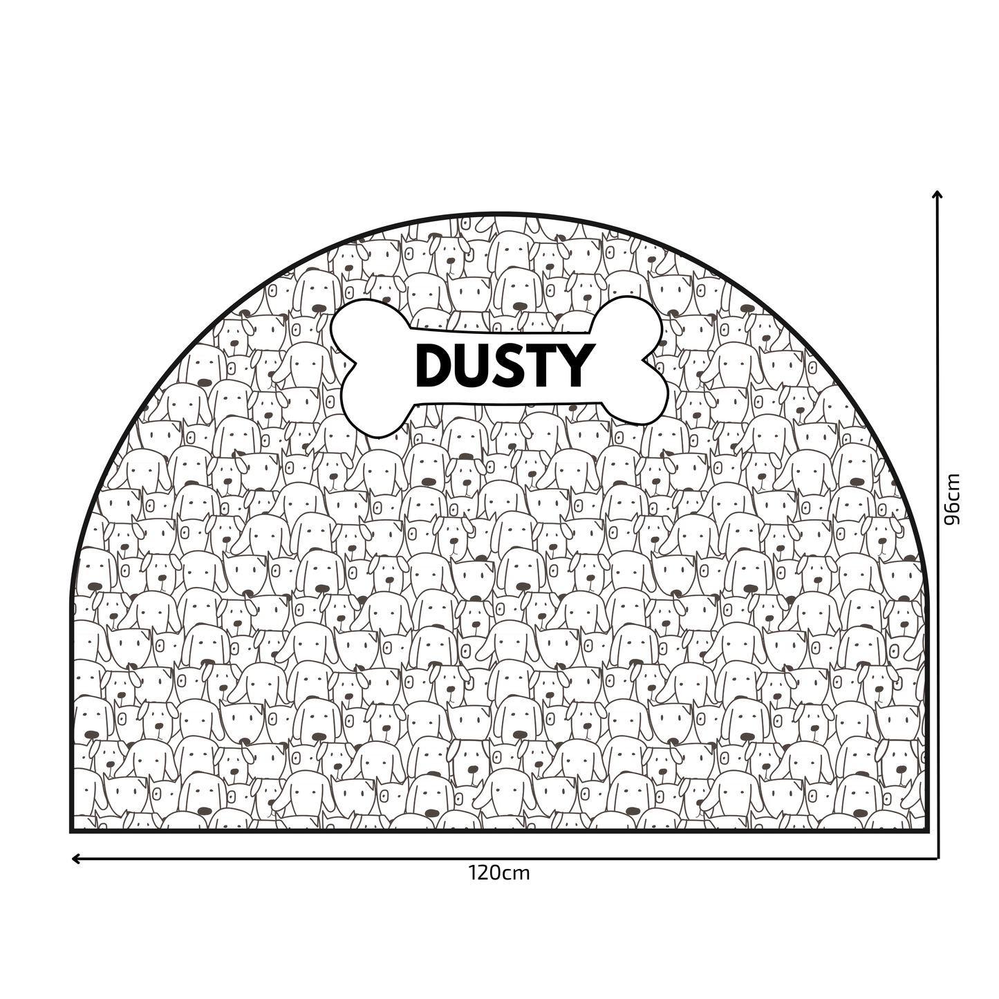 Protective Textile Wall Sticker – Arch – Dogs