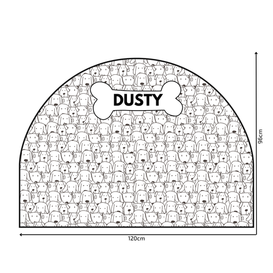 Protective Textile Wall Sticker – Arch – Dogs