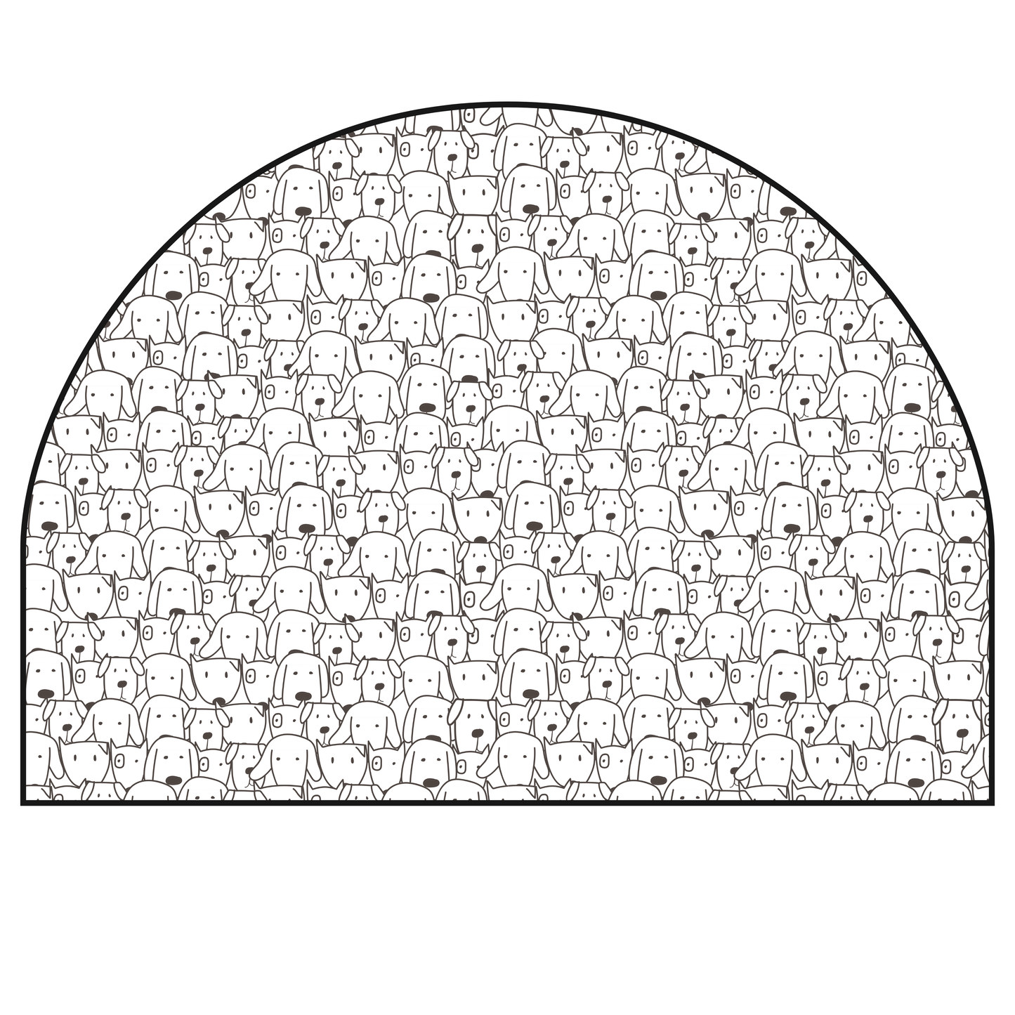 Protective Textile Wall Sticker – Arch – Dogs