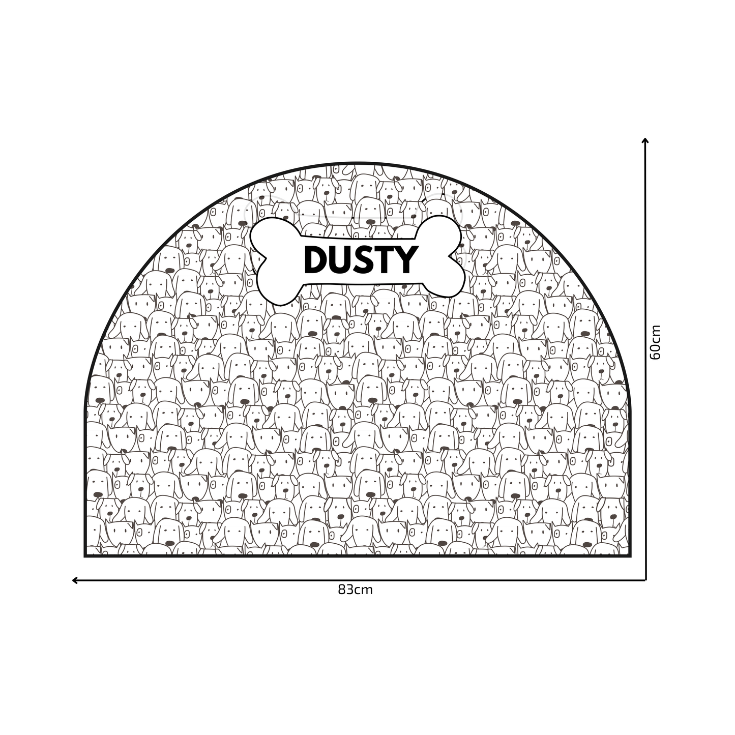 Protective Textile Wall Sticker – Arch – Dogs