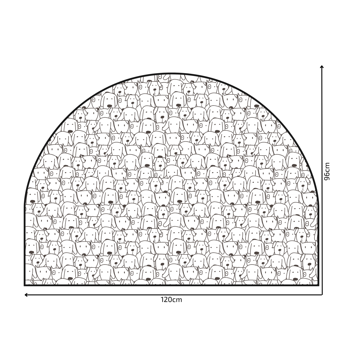 Protective Textile Wall Sticker – Arch – Dogs
