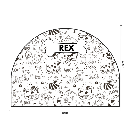 Protective Textile Wall Sticker – Arch – Happy Dogs