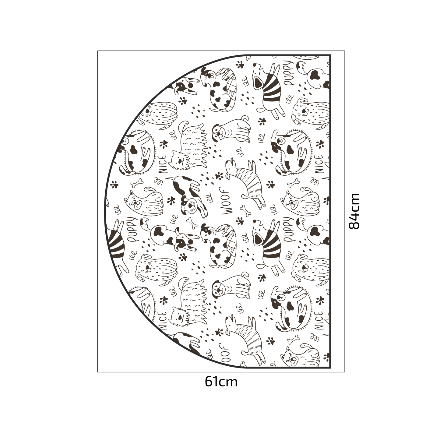 Protective Textile Wall Sticker – Arch – Happy Dogs
