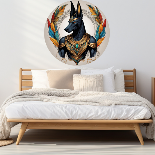Round Wall Sticker – “Anubis"