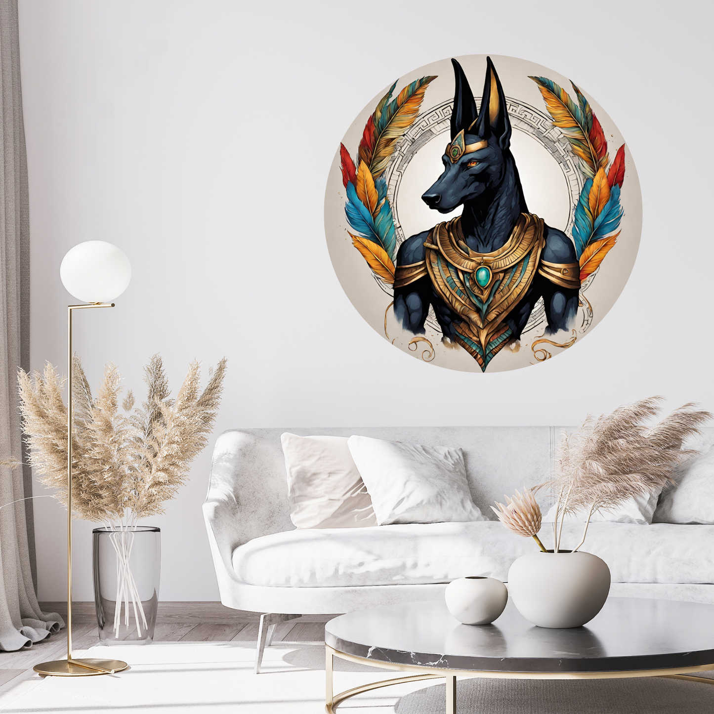 Round Wall Sticker – “Anubis"