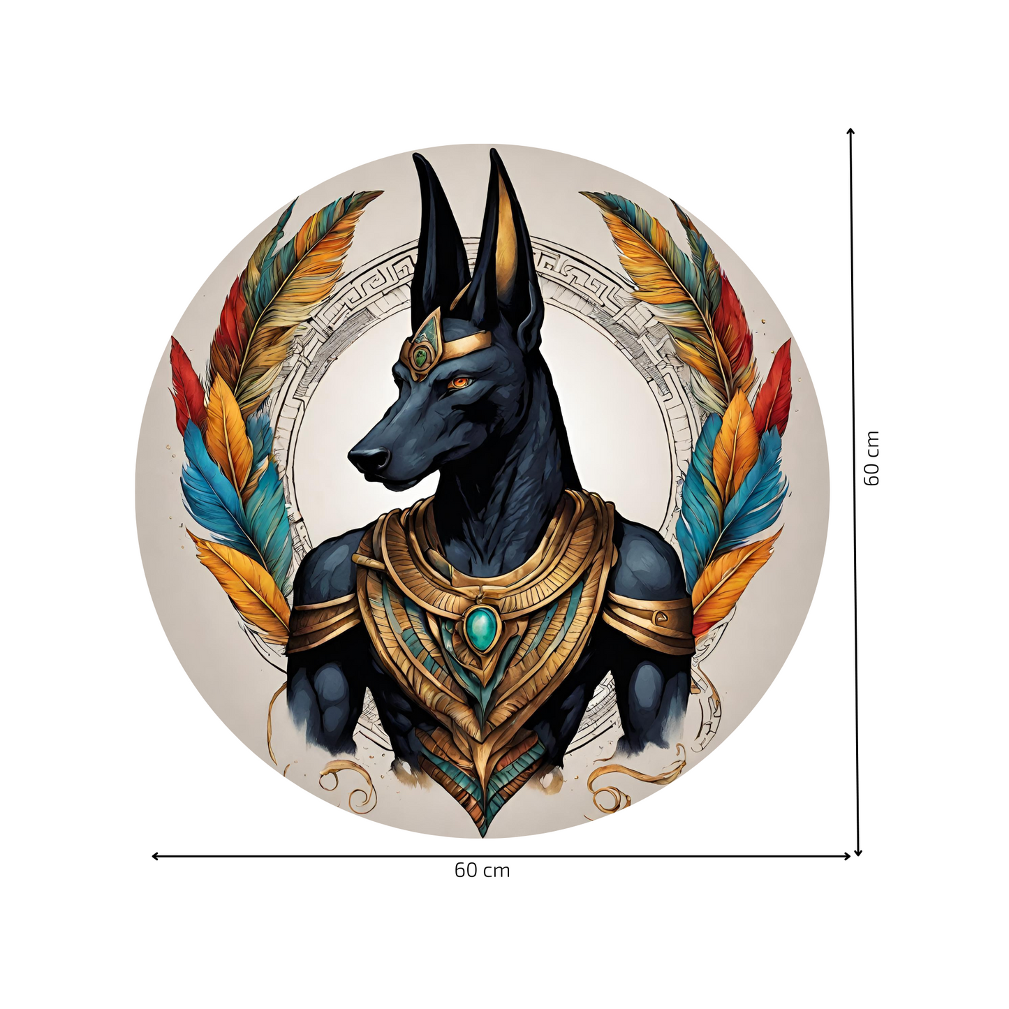 Round Wall Sticker – “Anubis"