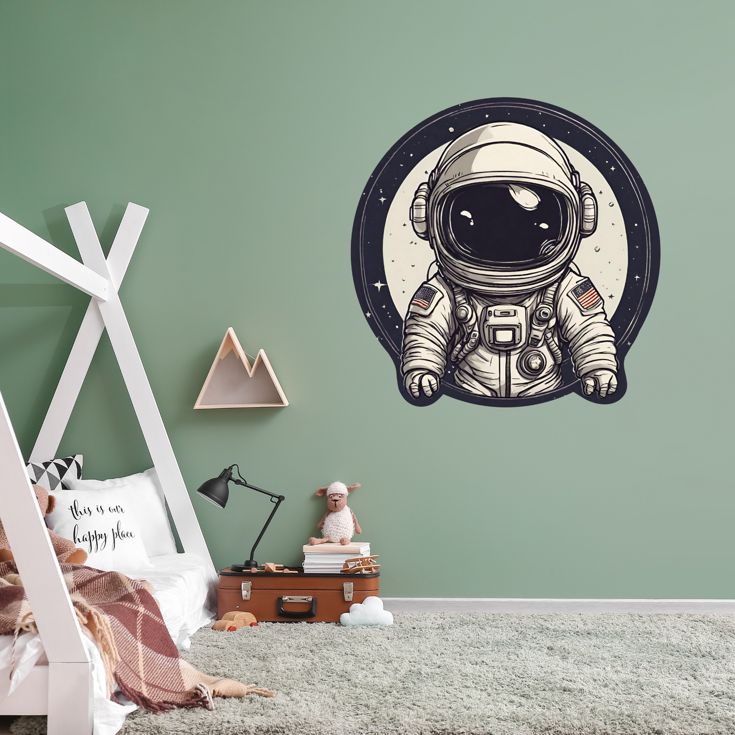 Round Wall Sticker – “Astronaut"