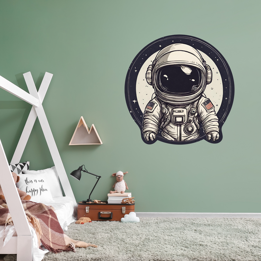 Round Wall Sticker – “Astronaut"