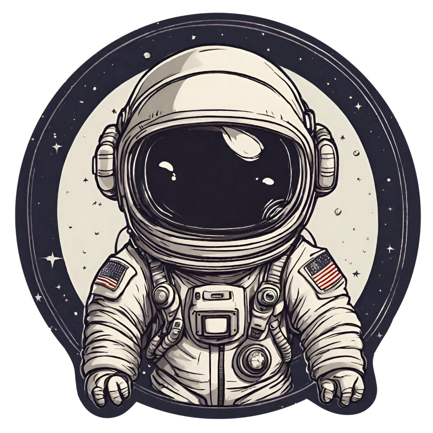 Round Wall Sticker – “Astronaut"