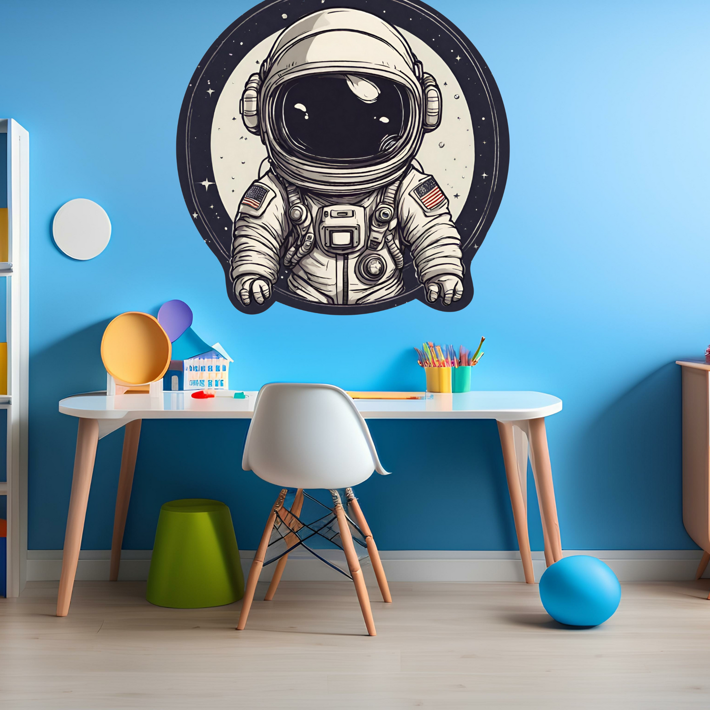 Round Wall Sticker – “Astronaut"