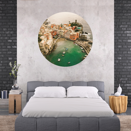 Round Wall Sticker – “Cinque Terre - Italy"