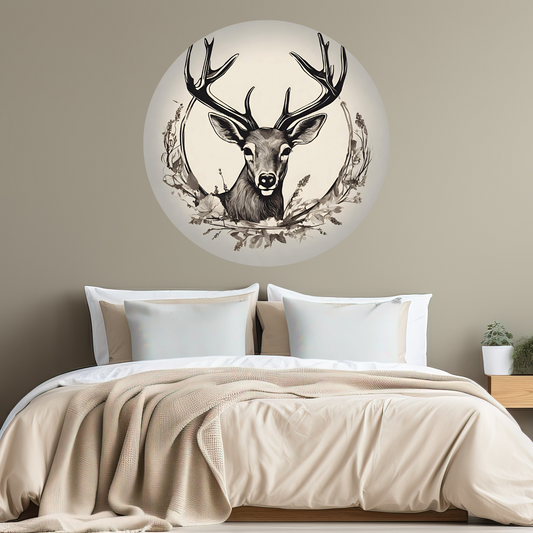 Round Wall Sticker – “Deer"