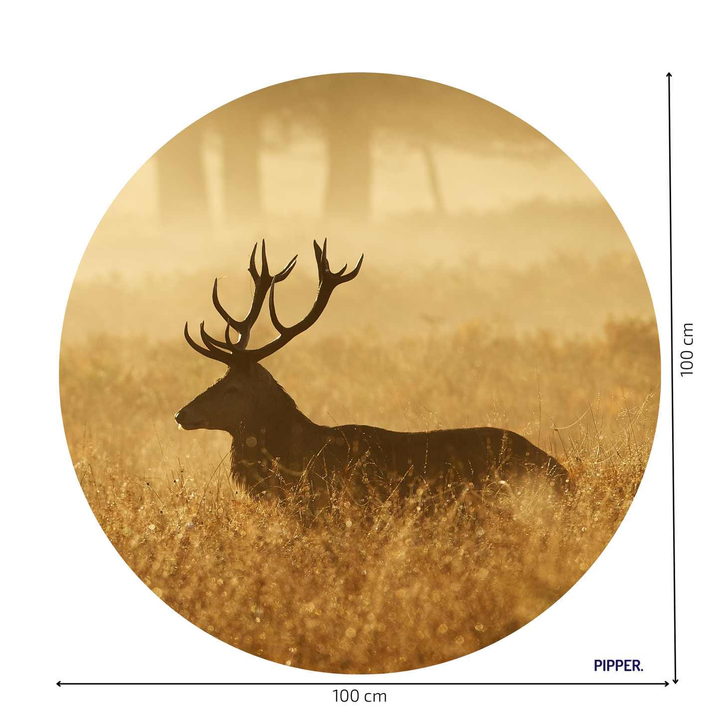 Round Wall Sticker – “Deer 3"