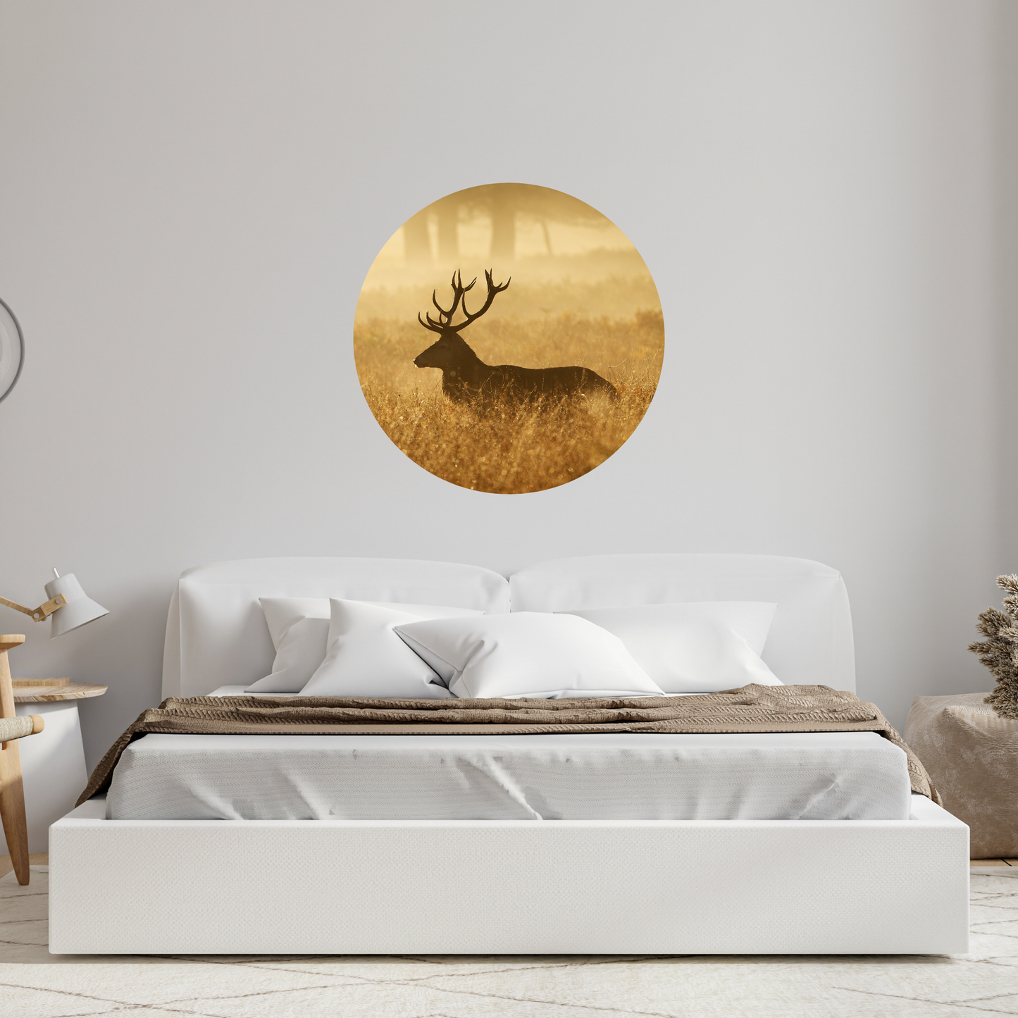 Round Wall Sticker – “Deer 3"