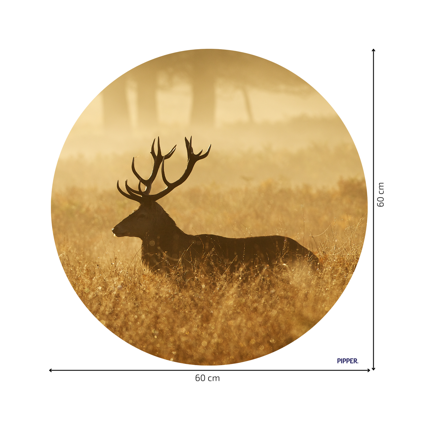 Round Wall Sticker – “Deer 3"