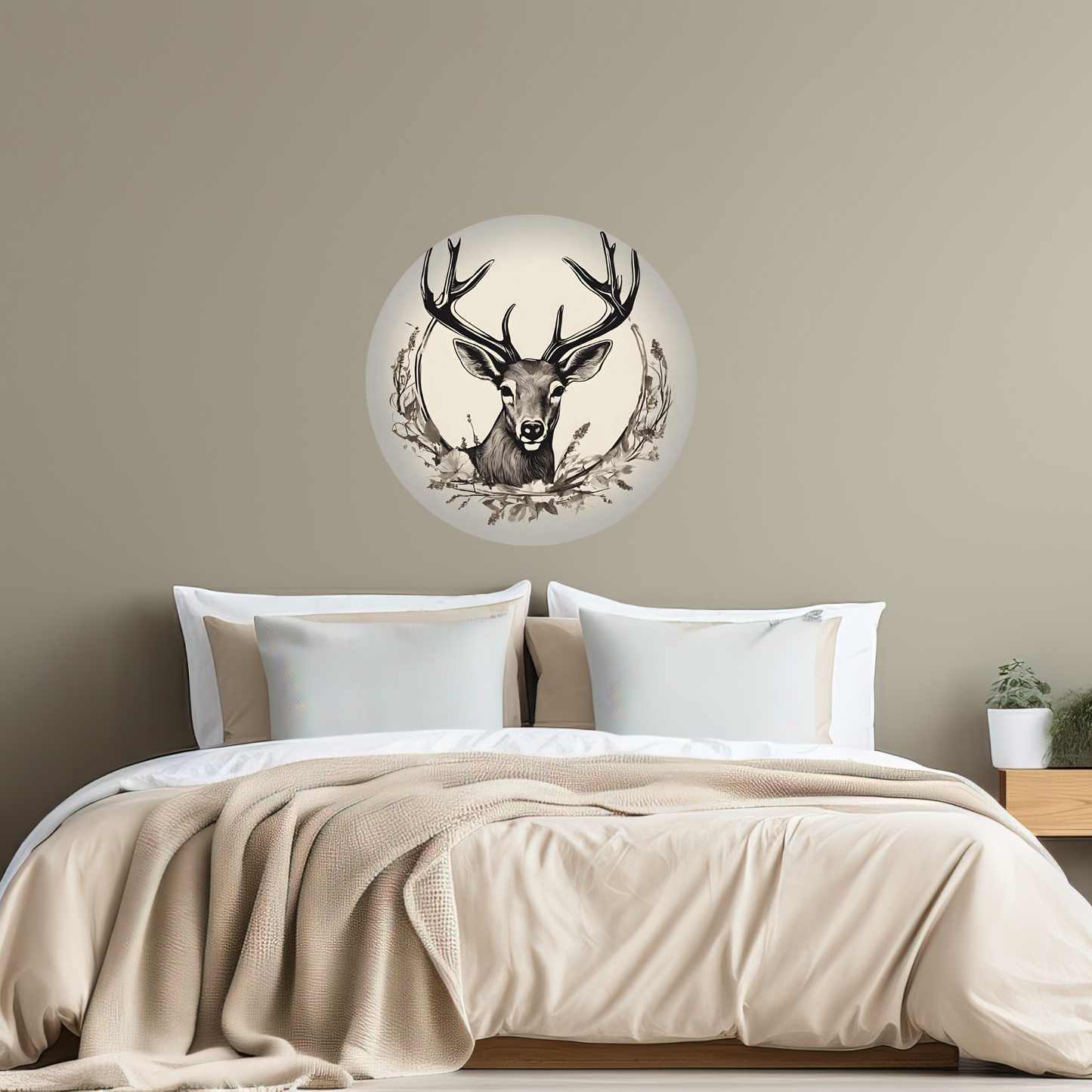 Round Wall Sticker – “Deer"