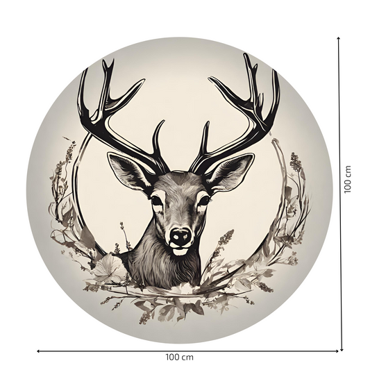 Round Wall Sticker – “Deer"
