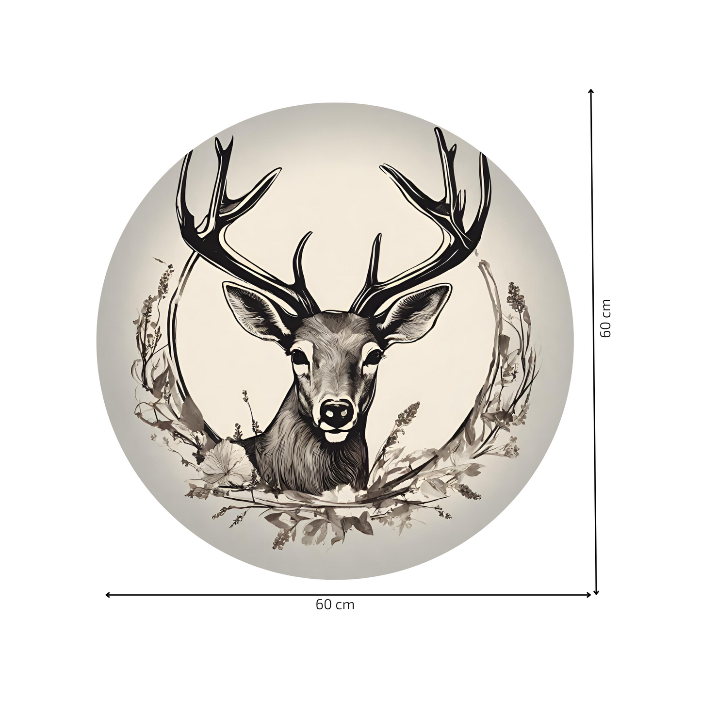 Round Wall Sticker – “Deer"