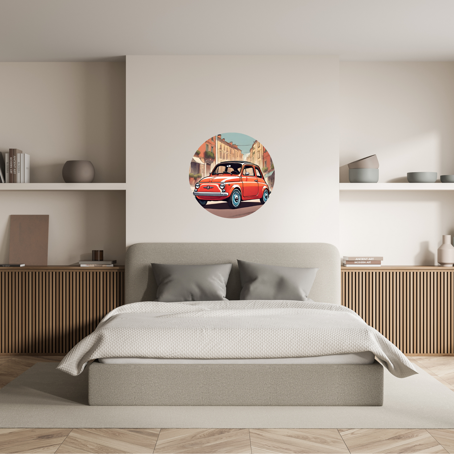 Round Wall Sticker – “Fiat 500"