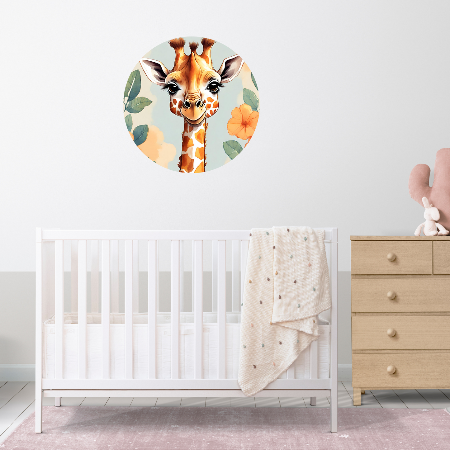 Round Wall Sticker – “Giraffe"